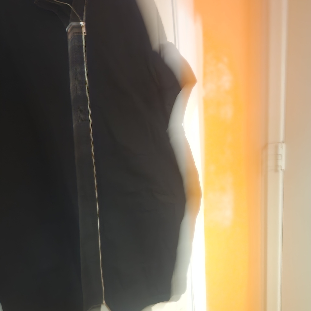 Ashley Stwart Black  Zip Dress New With Out Tag Size 34 - Picture 4 of 5